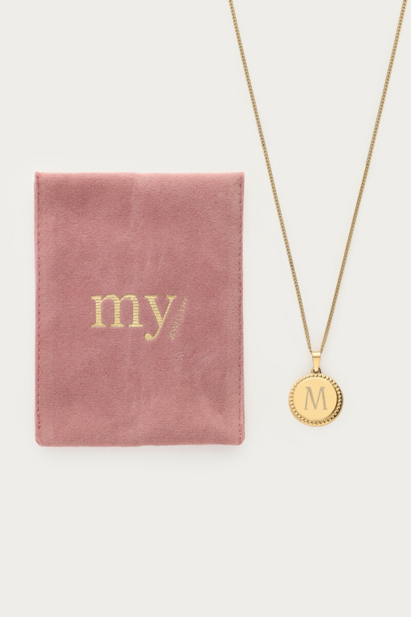 Engraved long necklace with round charm | My Jewellery