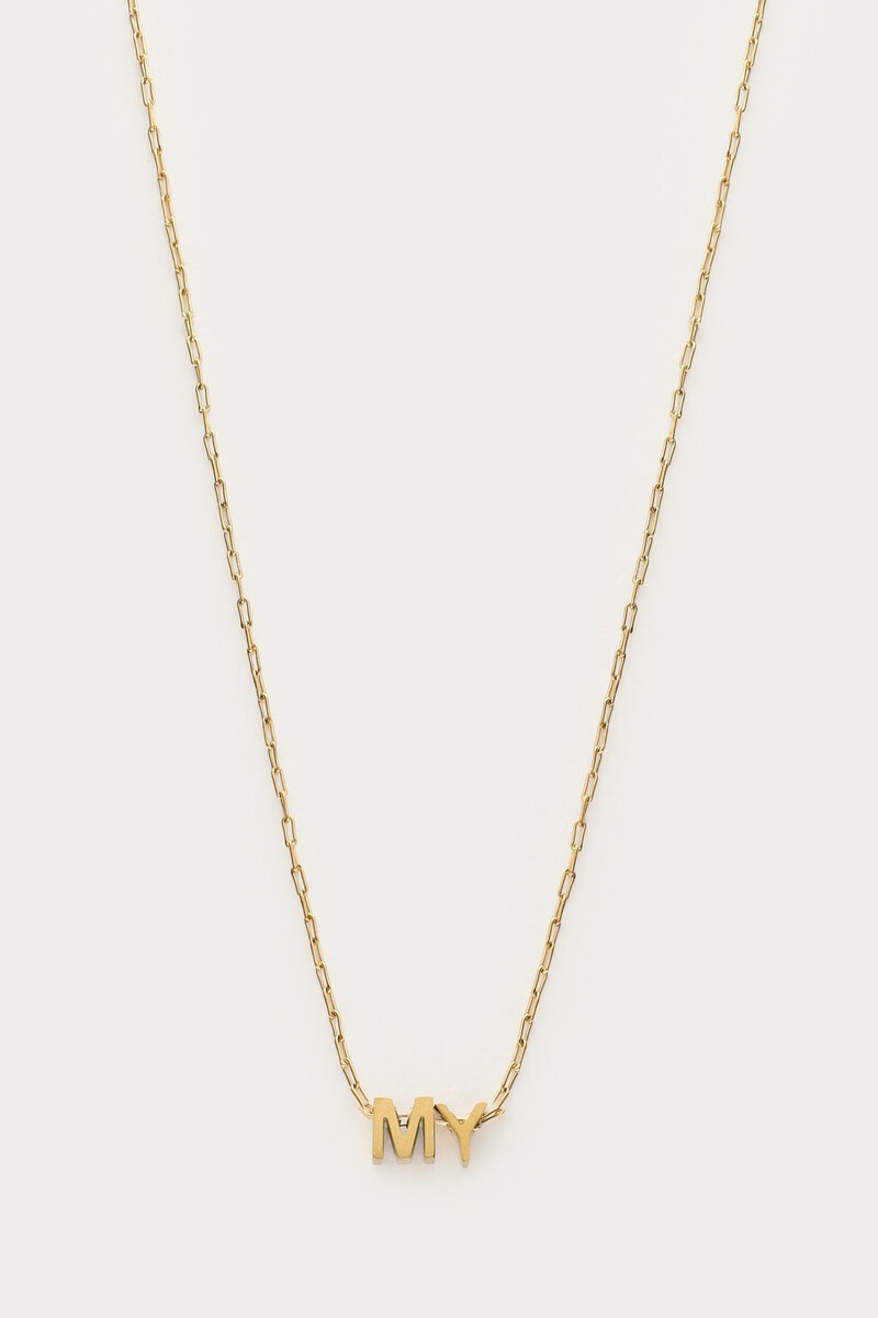 Engraved long necklace with separate charms | My Jewellery