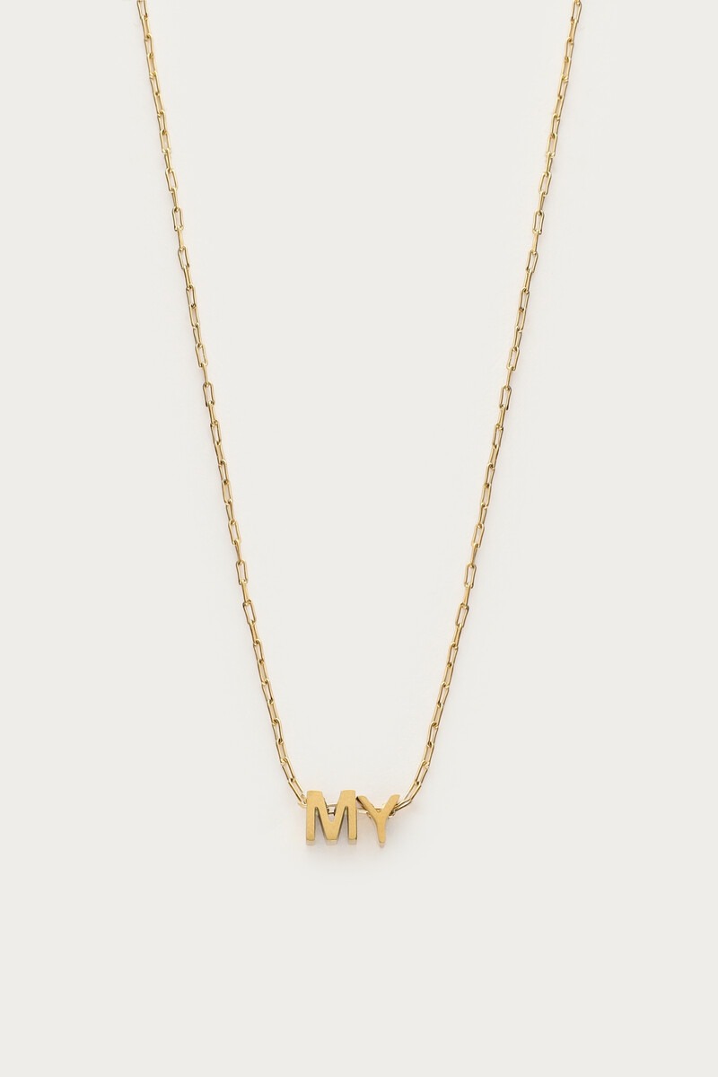 Engraved short necklace with initials | My Jewellery