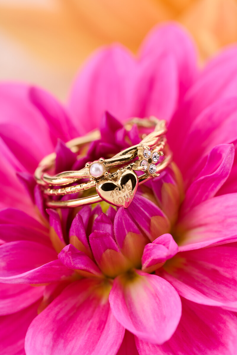 Triple ring love with rhinestones | My Jewellery