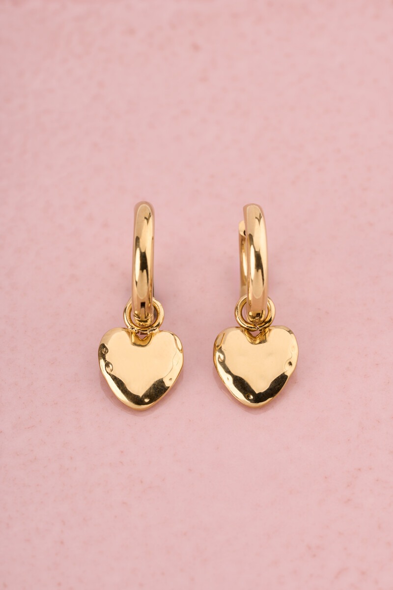 Bold hoop earrings with hearts | My Jewellery