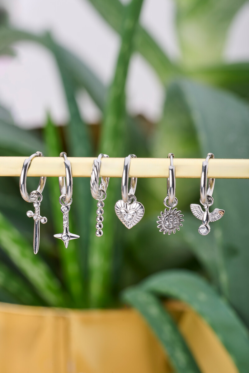 Nomads minimalist hoop earrings with sword | My Jewellery