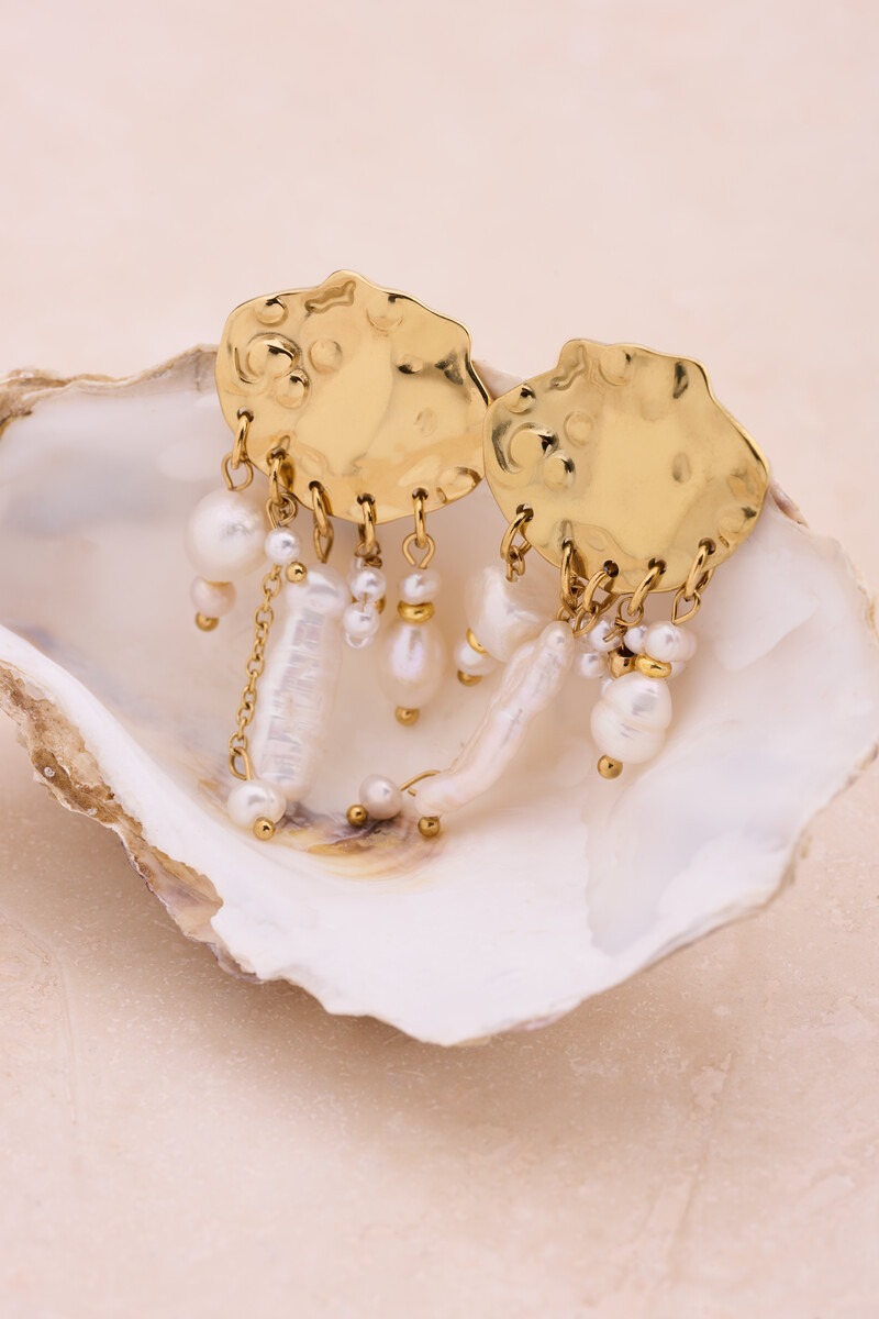 Drop earrings with natural pearls | My Jewellery