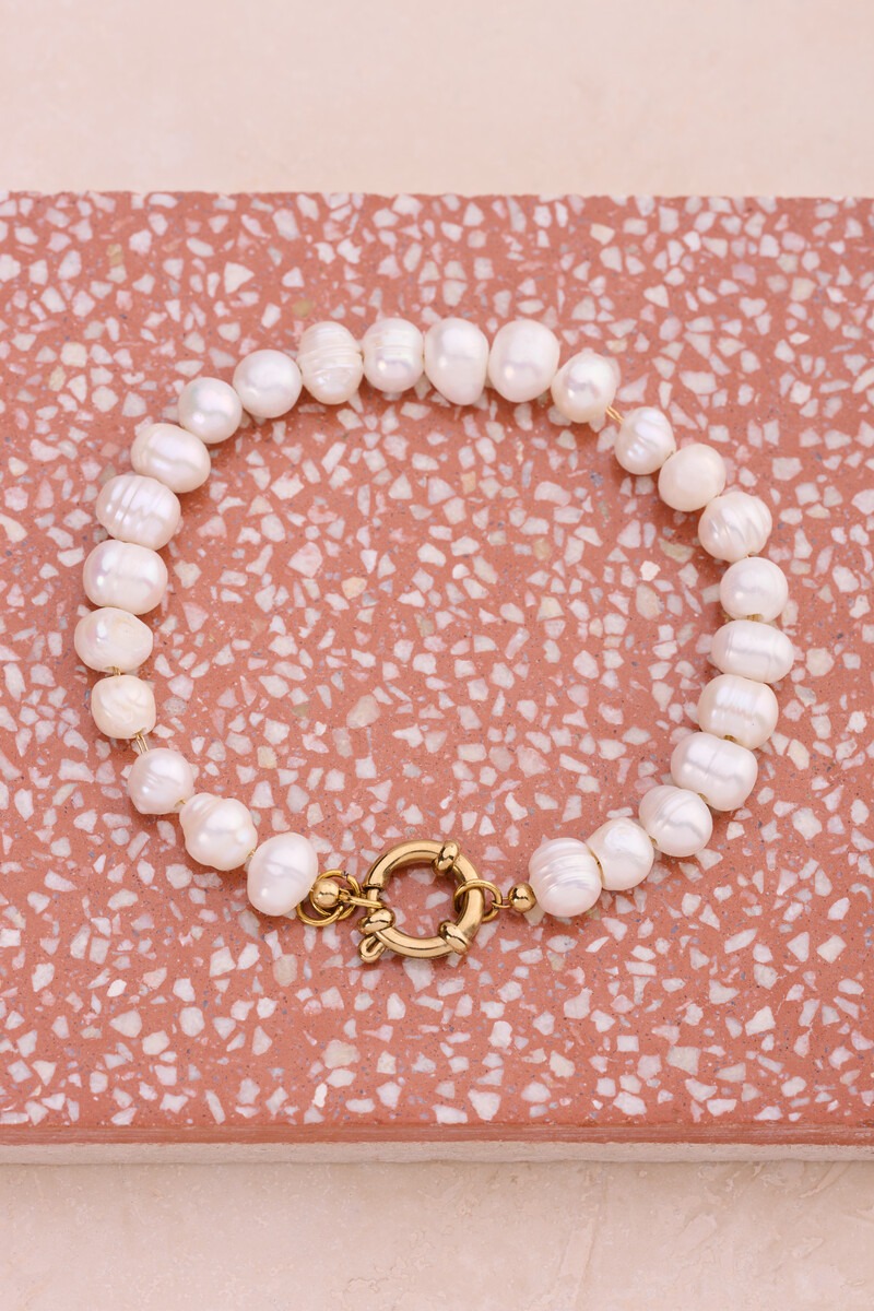 Bracelet with natural pearls and clasp | My Jewellery