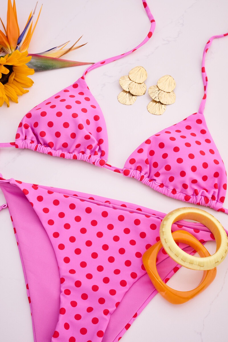 Pink bikini set with polka dot | My Jewellery