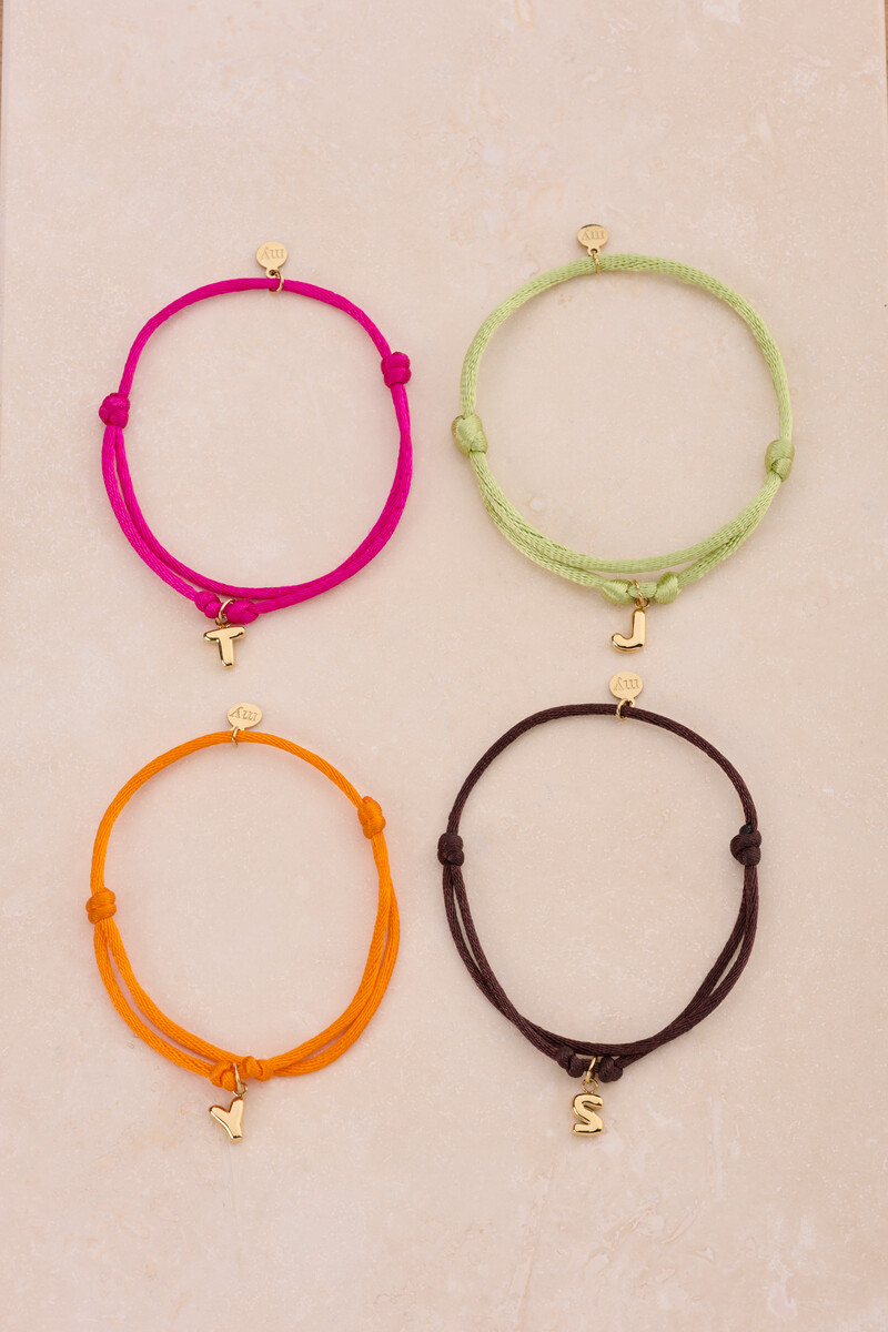 Green rope bracelet in satin look | My Jewellery