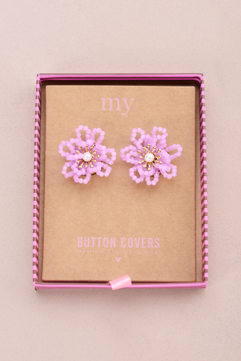 Lilac flower button set | My Jewellery