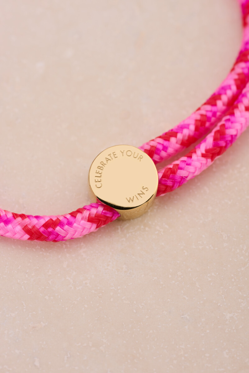 Pink sports bracelet with logo | My Jewellery