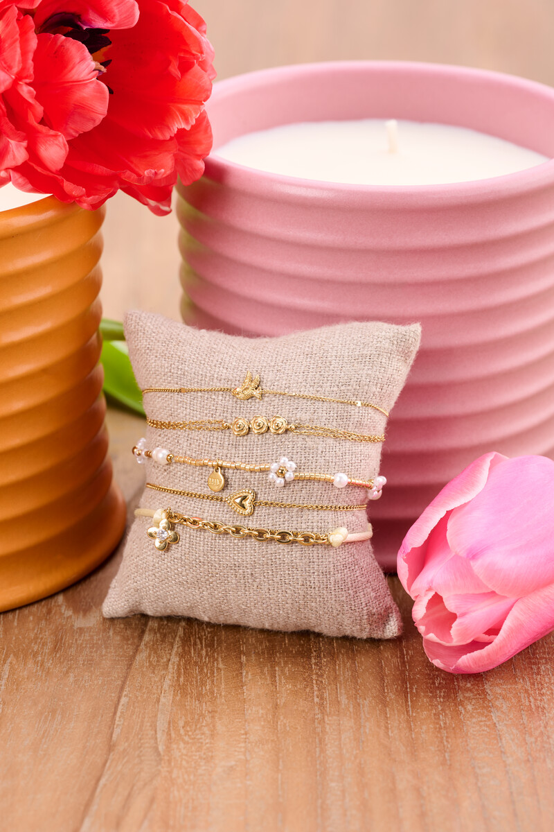 Botanical minimalistic bracelet with bird | My Jewellery