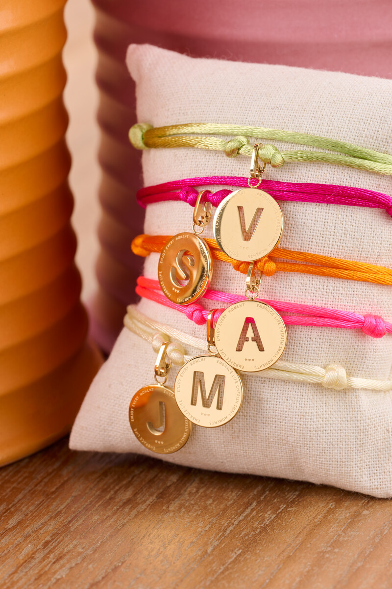 Orange rope bracelet in satin look | My Jewellery