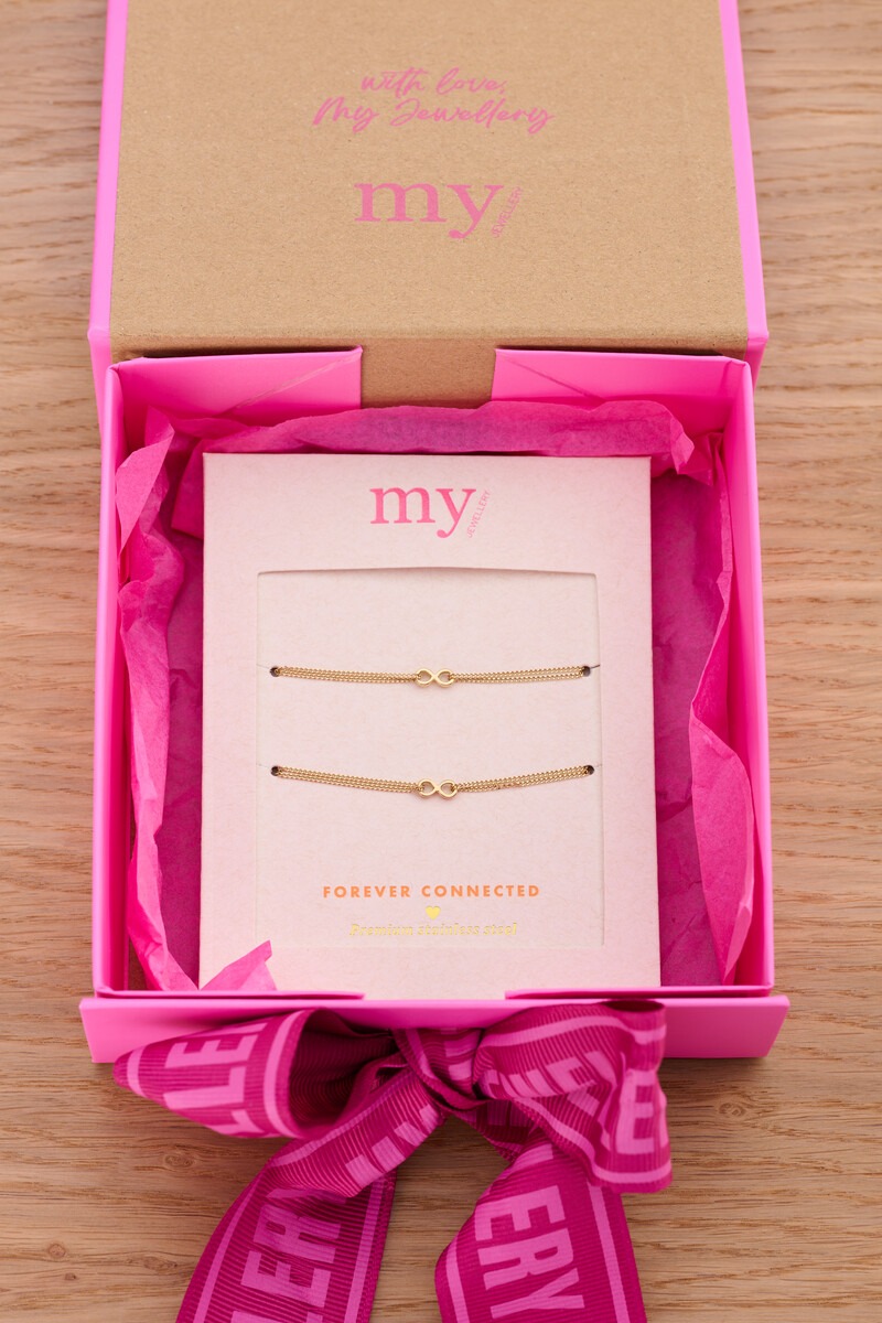 Roze giftbox deluxe met strik