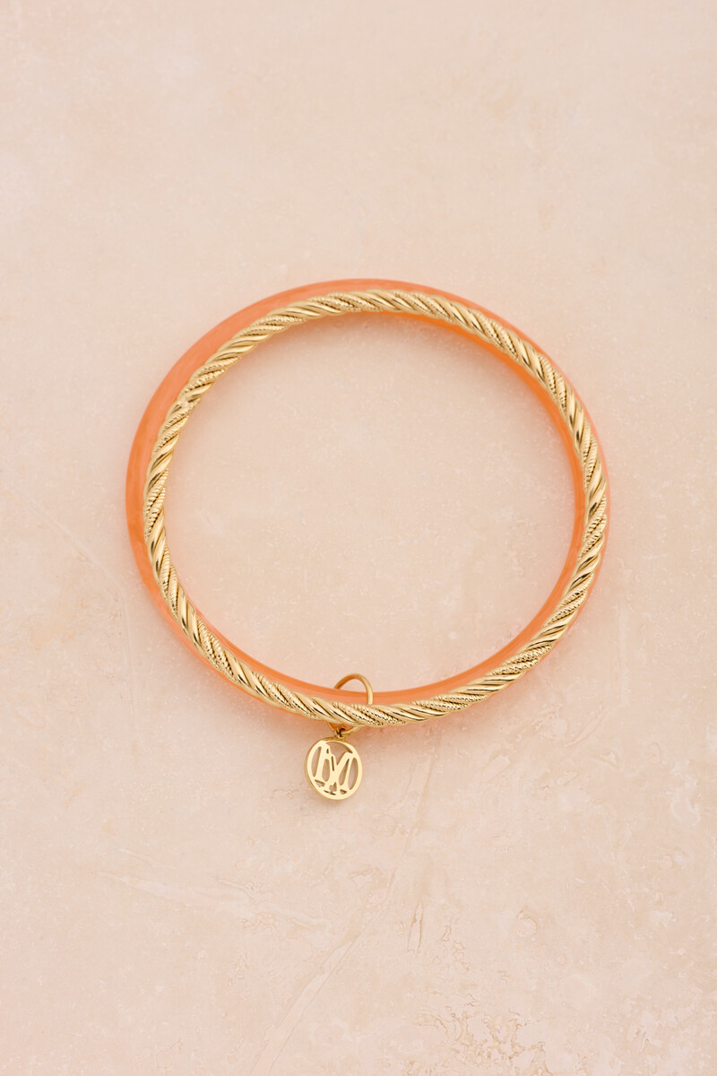 Orange thin bangle set | My Jewellery