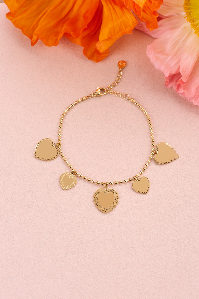 Love bracelet with five hearts | My Jewellery
