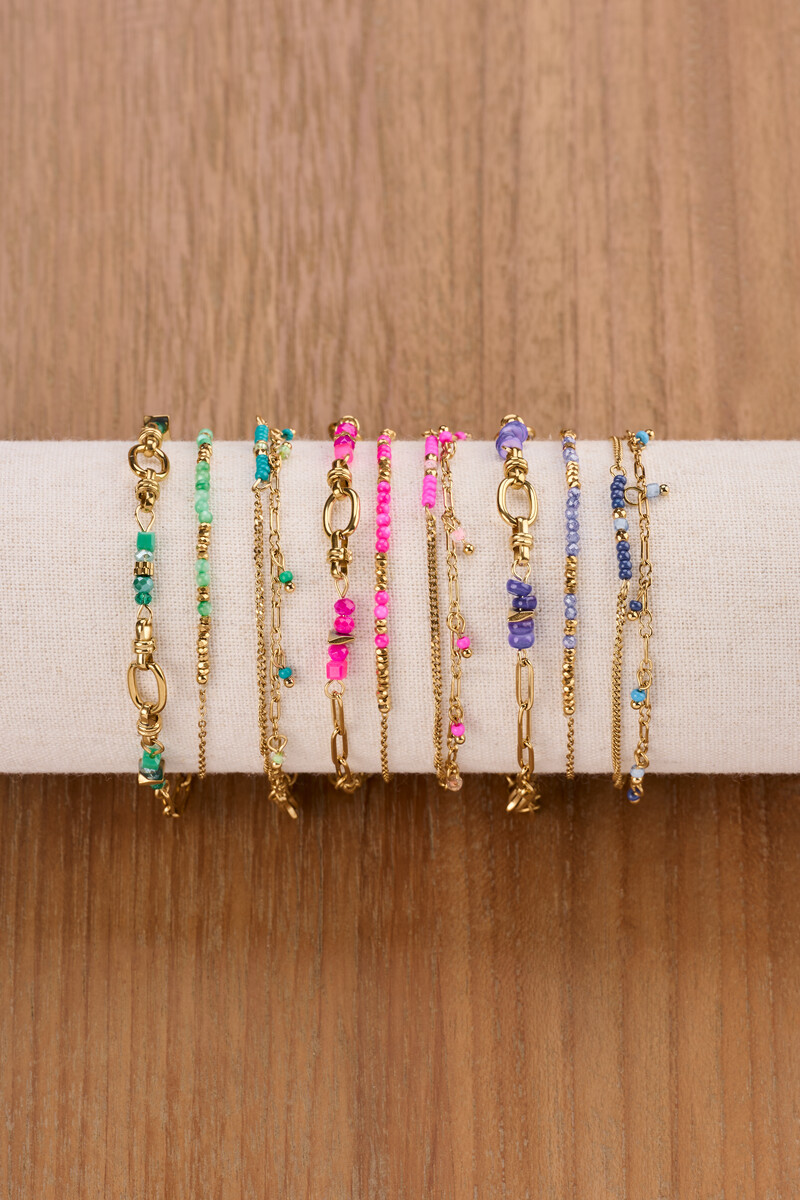 Minimalist bracelet with blue beads | My Jewellery