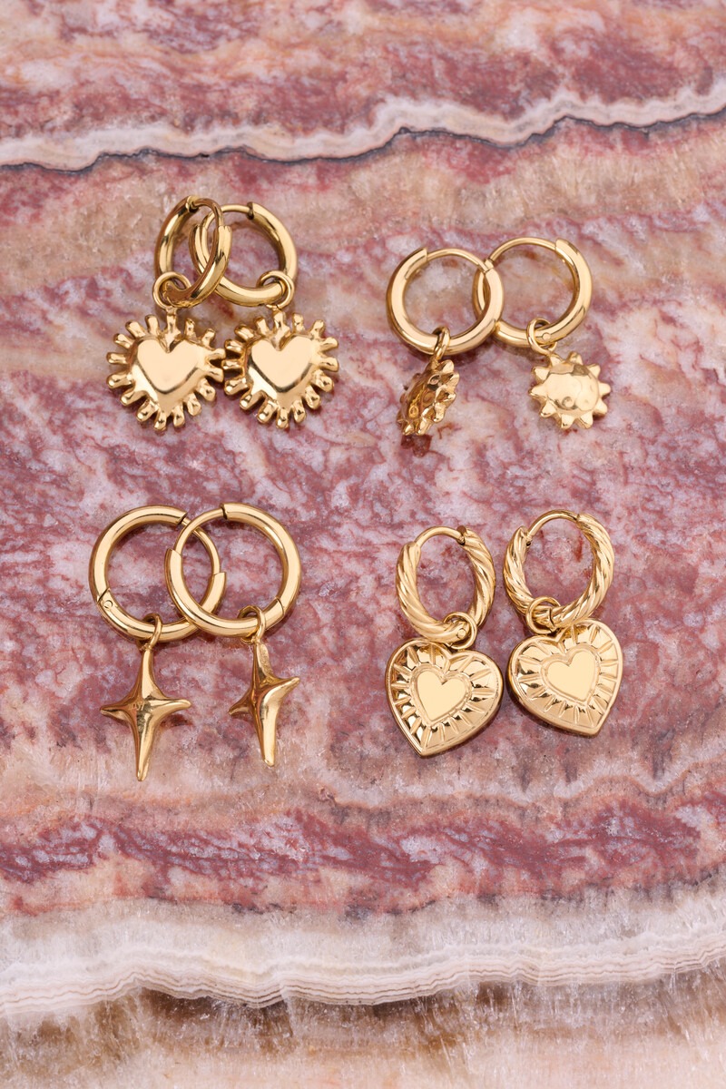 Fortune hoop earrings with suns | My Jewellery
