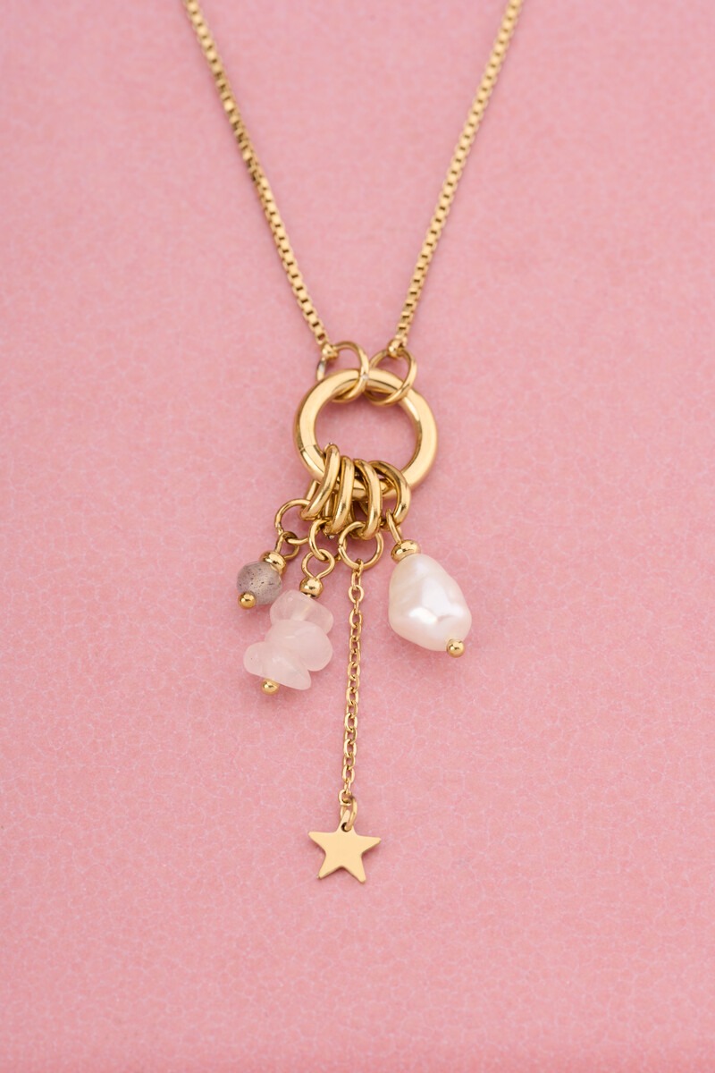 Sunrocks necklace with star and natural pearl | My Jewellery