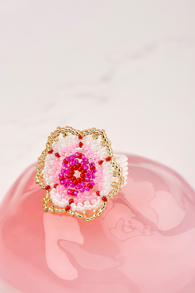 Ring with miyuki flower | My Jewellery