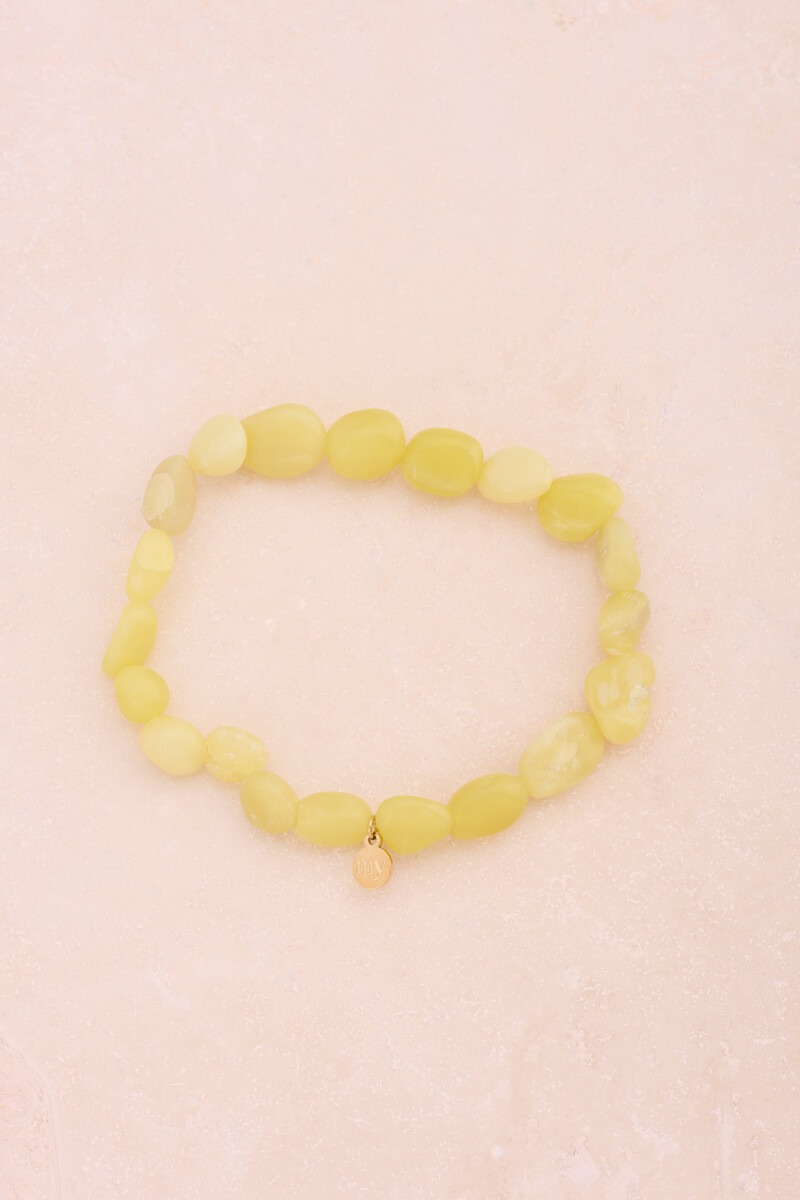 Tropical groene elastieken kralen armband