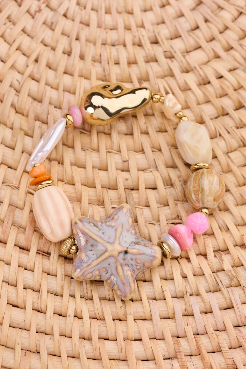 Elastic beaded bracelet with starfish | My Jewellery