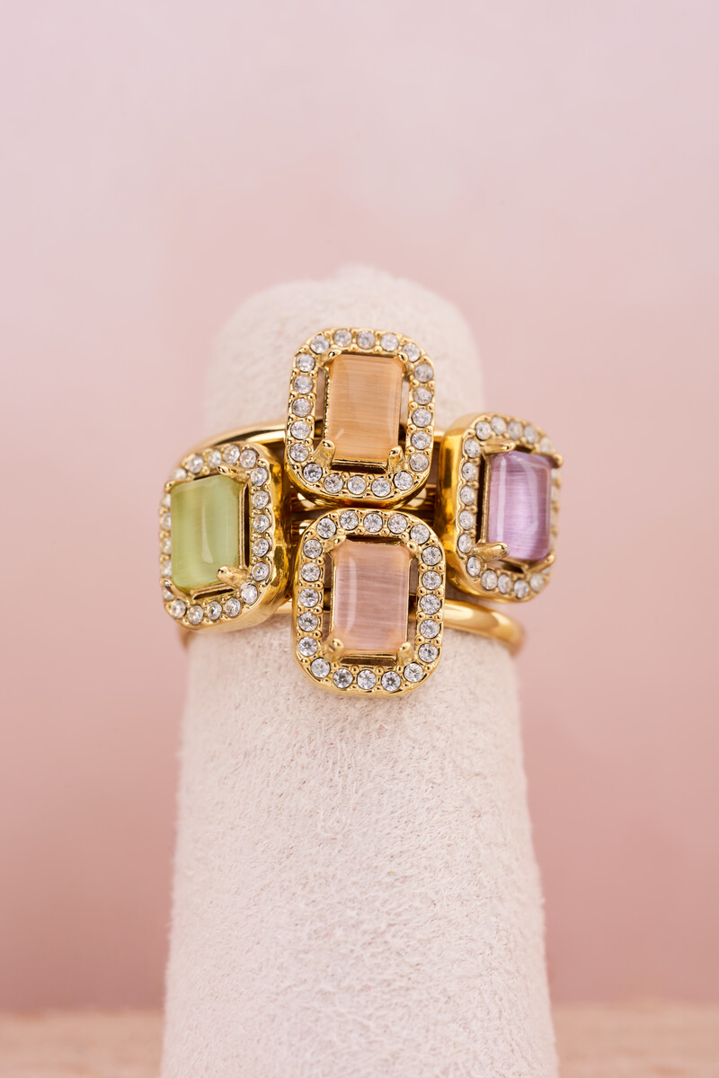 Vintage square peach ring | My Jewellery
