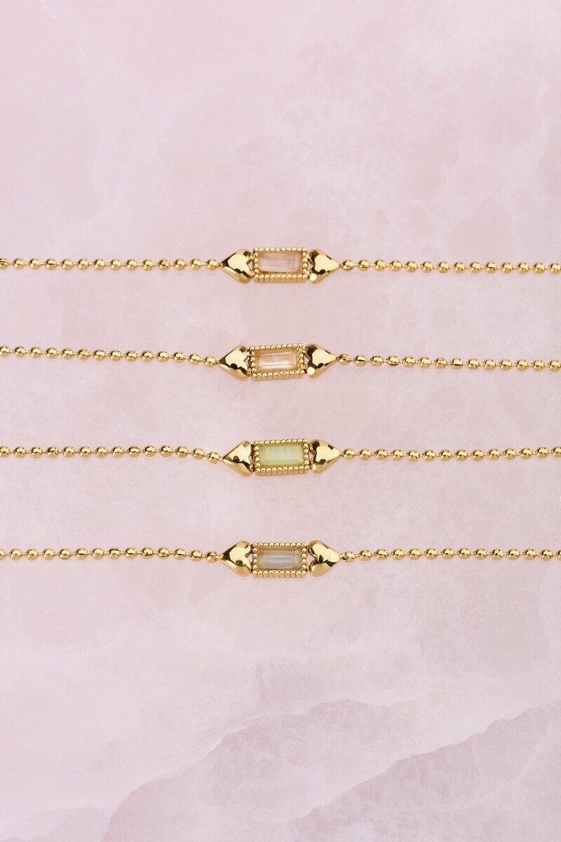Bracelet with light pink stone | My Jewellery