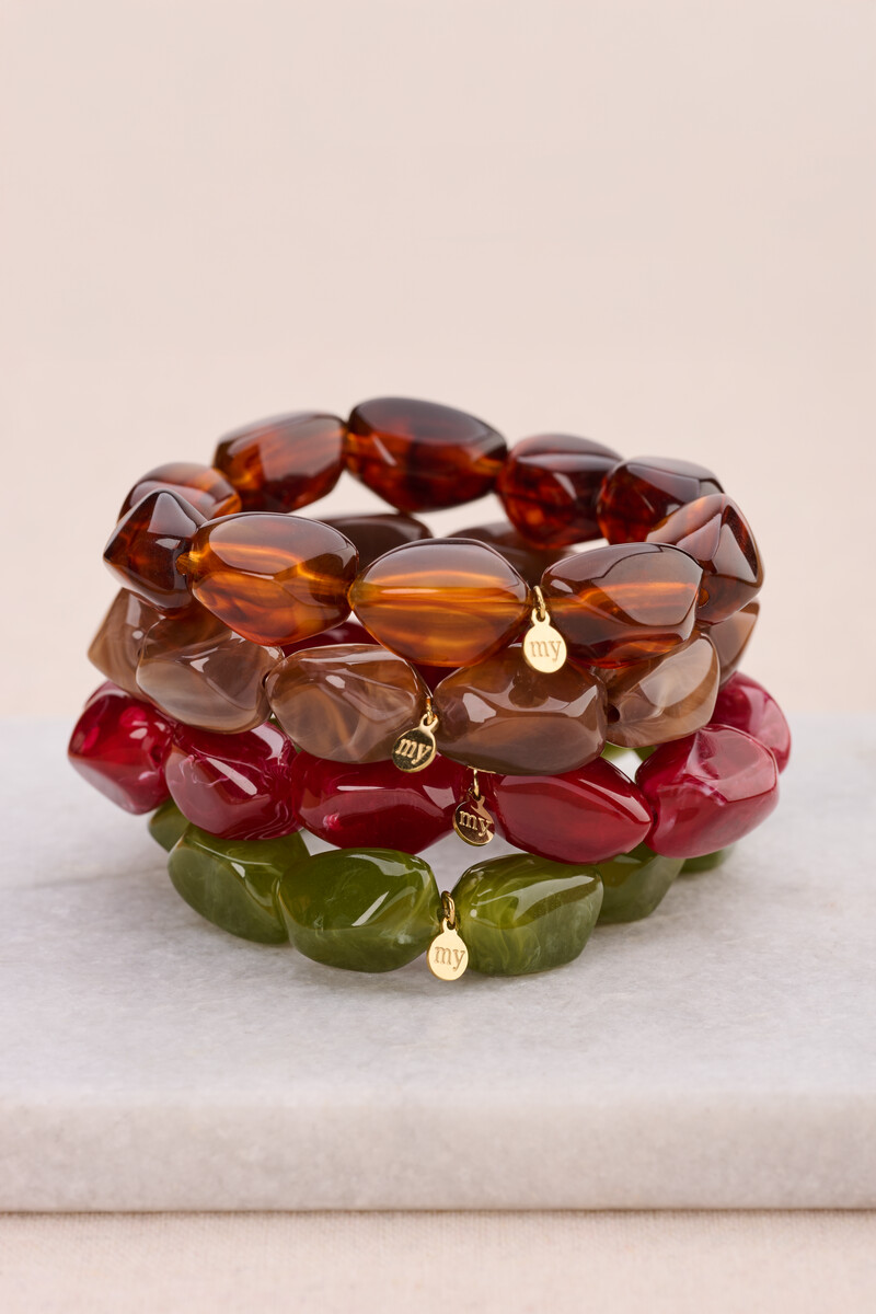 Brown bracelet with oval beads | My Jewellery