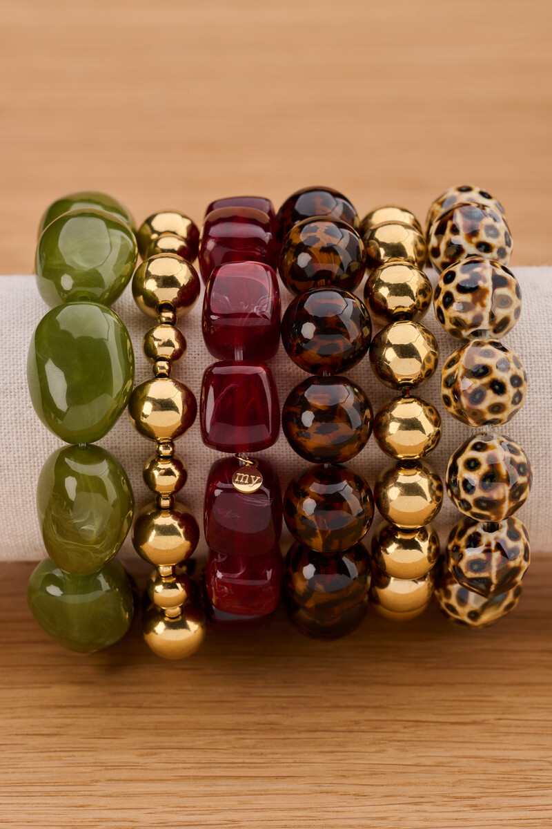 Dark green statement bracelet with beads | My Jewellery