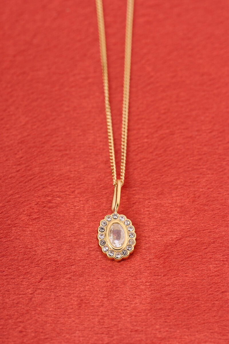 Magical necklace with oval rhinestone | My Jewellery