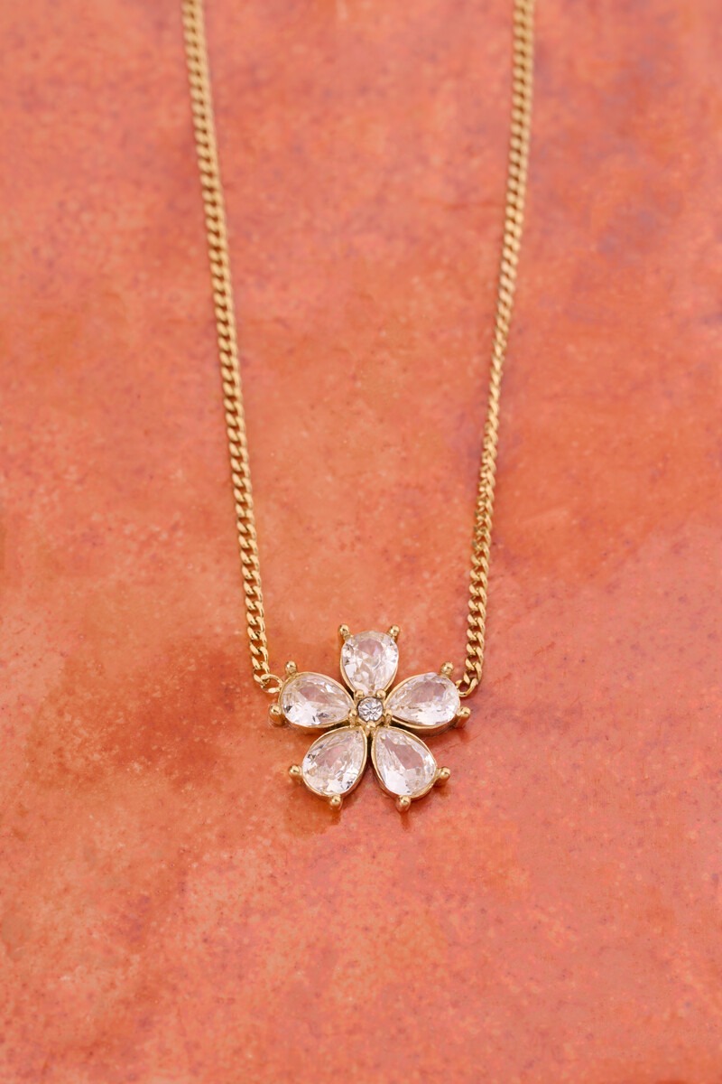 Magical necklace with floral rhinestone | My Jewellery