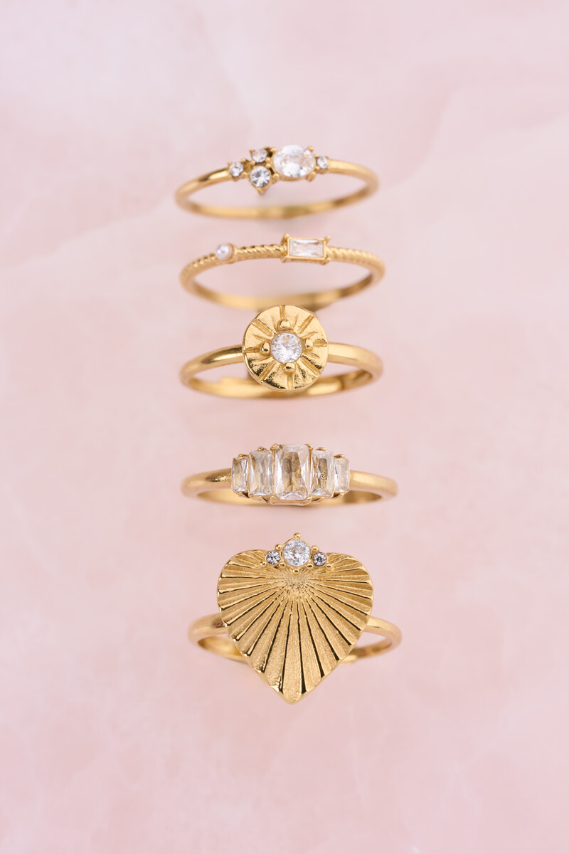 Midnight ring striped heart | My Jewellery