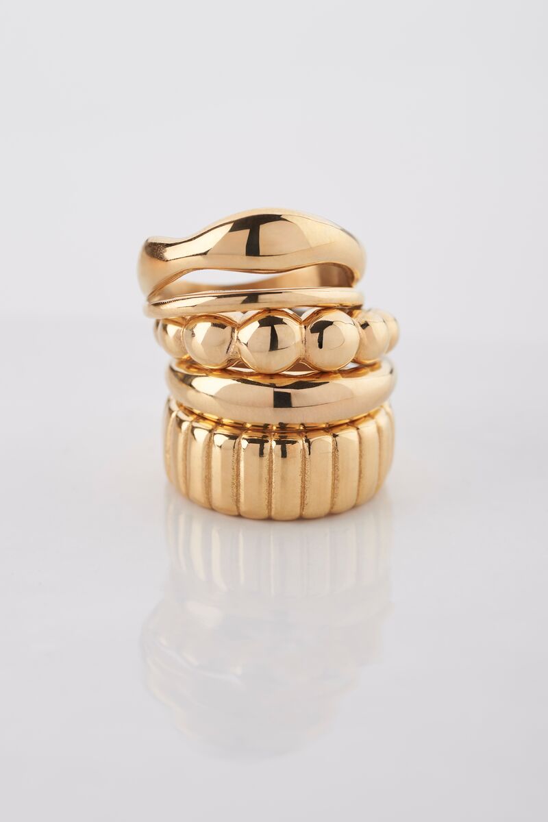 Bold double ring with organic shape | My Jewellery