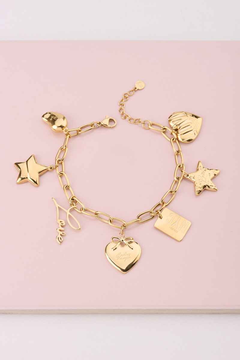 Bold chain bracelet with multi charms | My Jewellery