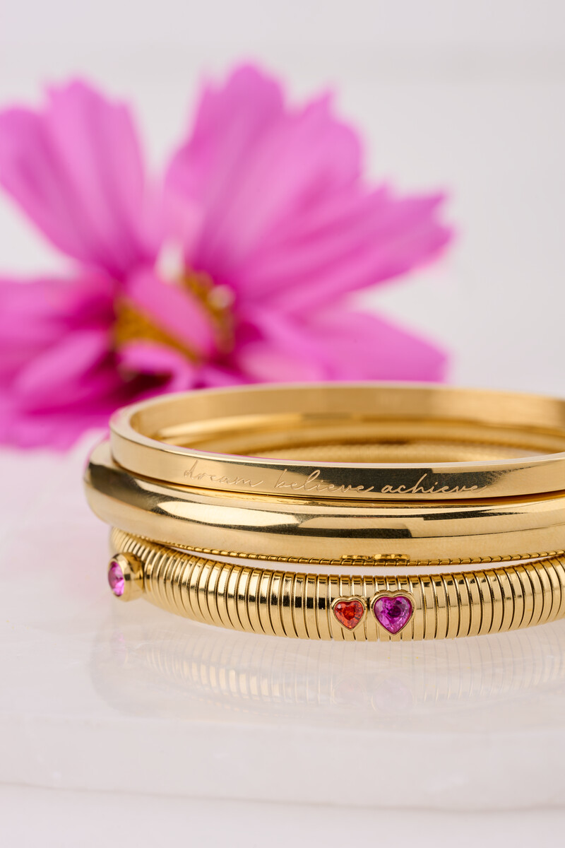 Bangle with pink rhinestones | My Jewellery
