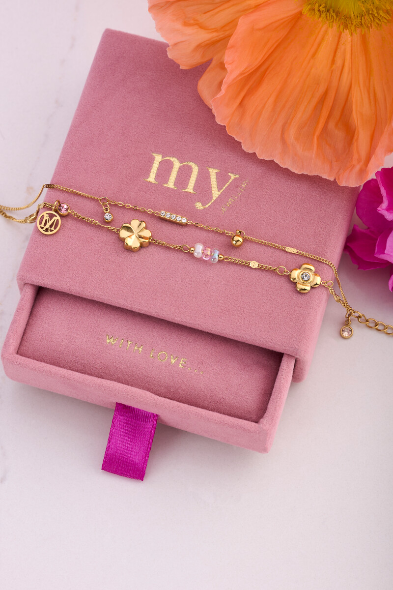 Bracelet double avec charms "dreams come true"