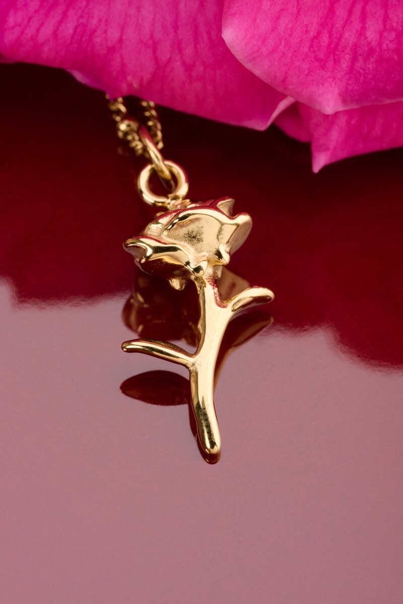 Vintage necklace with dots and rose | My Jewellery