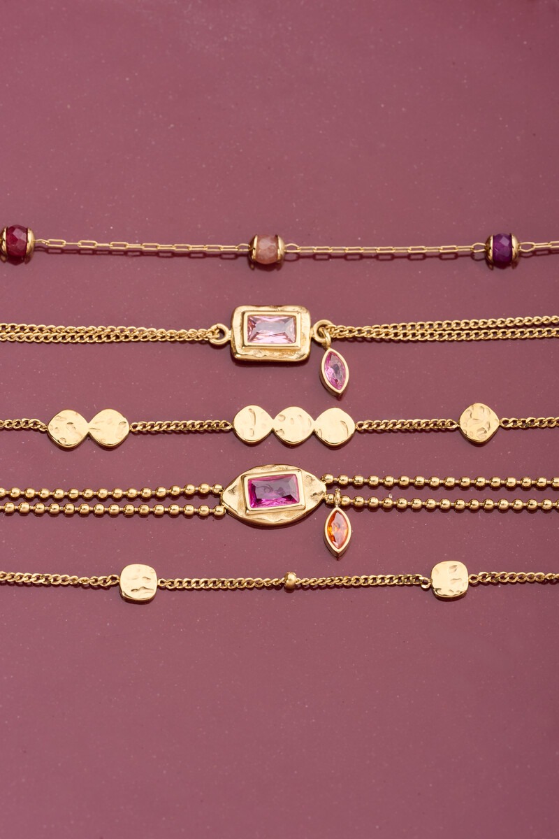 Vintage bracelet with red and purple beads | My Jewellery