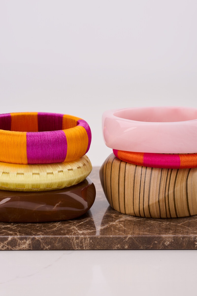 Brown wooden square bangle | My Jewellery