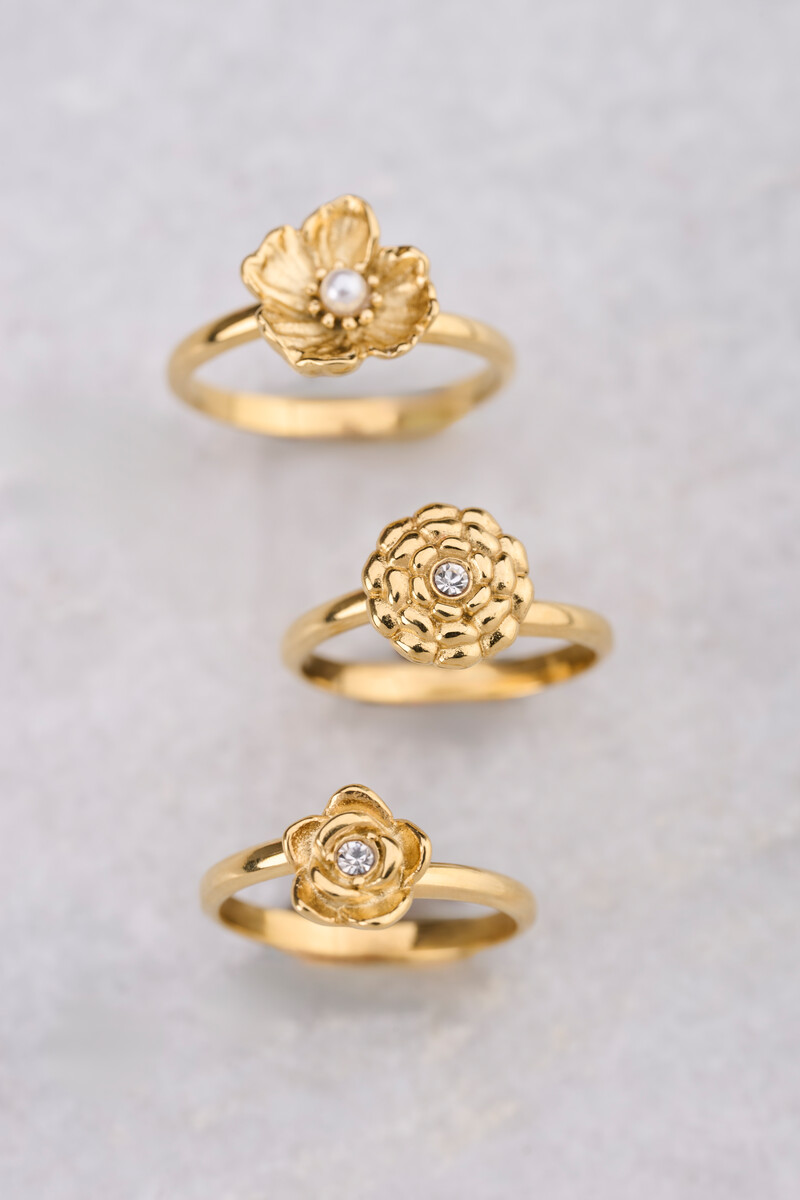 Botanical ring with poppy flower | My Jewellery