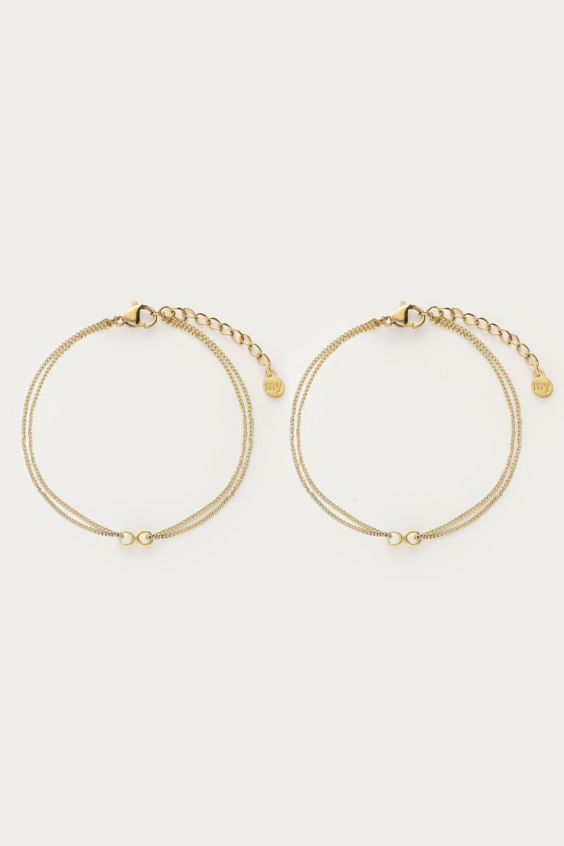 Forever Connected armbanden set infinity