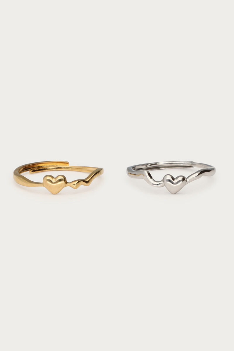 Forever connected ringen met hartje