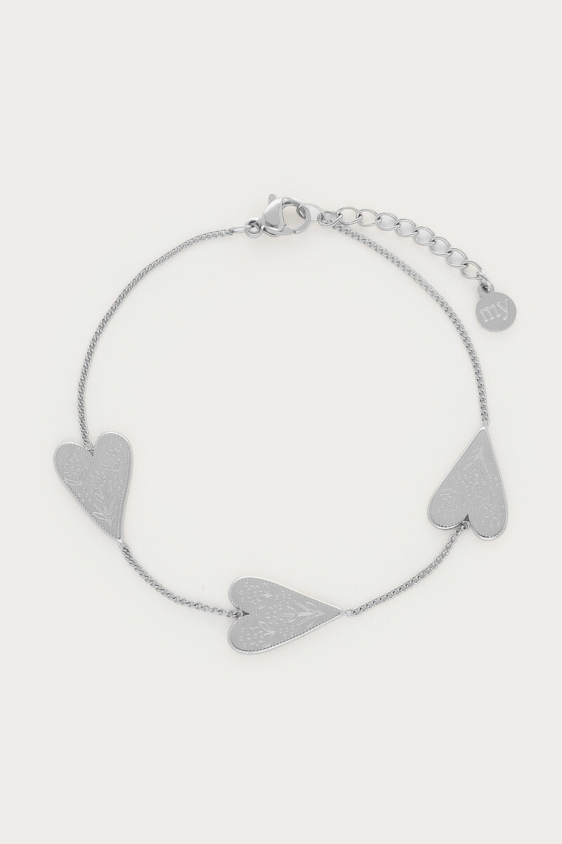 Fortune bangle with engraved hearts | My Jewellery