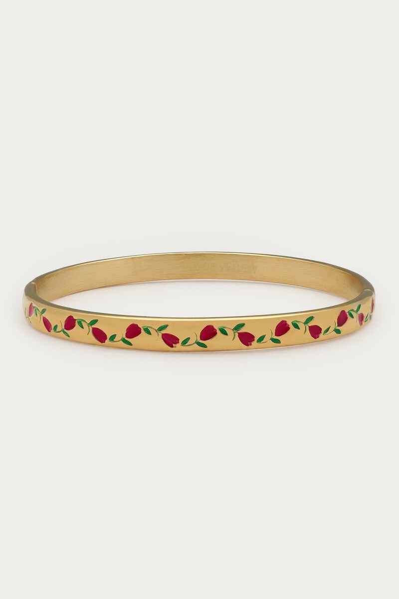 Fortune bangle met vintage bloemen