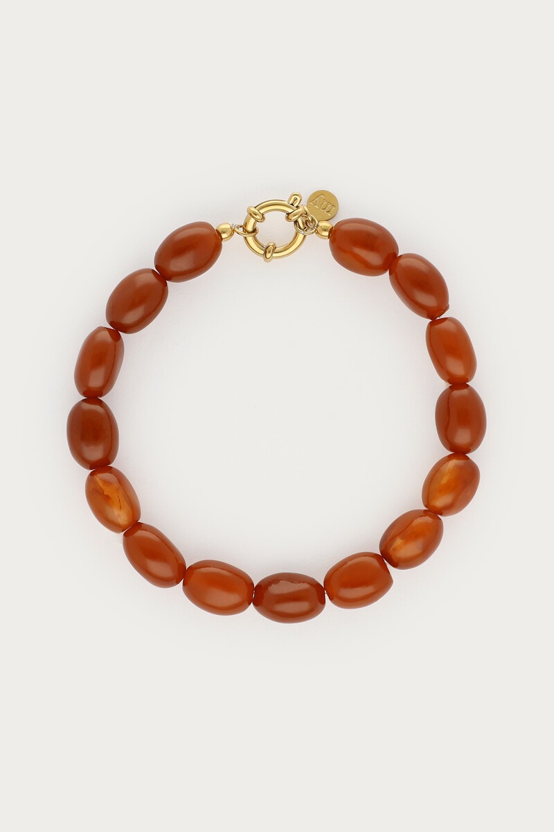 Fortune brown beaded bracelet with clasp | My Jewellery