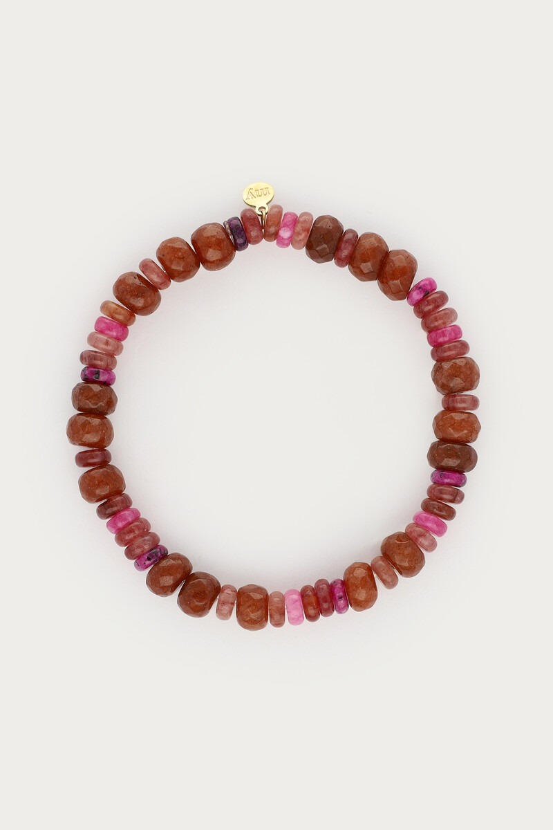 Fortune brown elastic beaded bracelet | My Jewellery