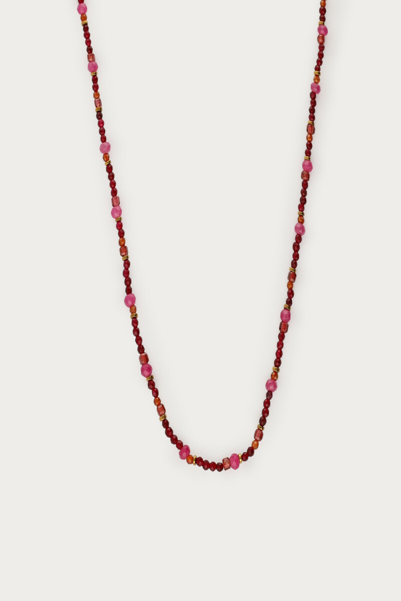 Fortune burgunderrote Kette mit Mini-Perlen