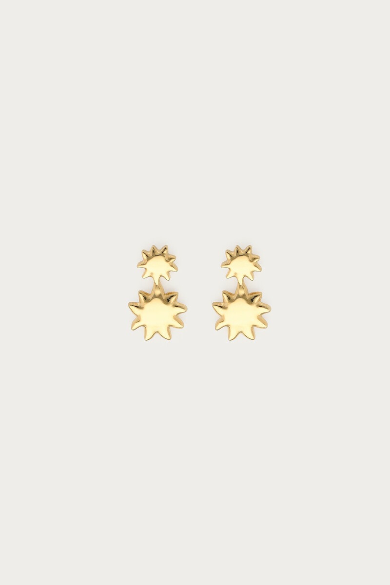 Fortune drop earrings with double sun | My Jewellery
