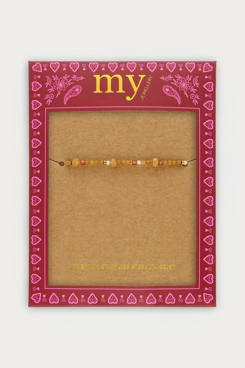 Fortune green elastic beaded bracelet | My Jewellery