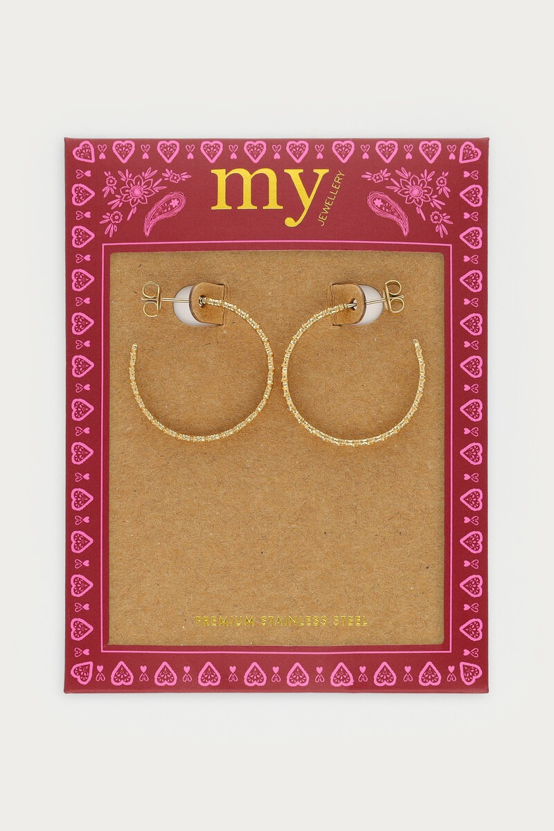 Fortune hoop earrings with mini sun | My Jewellery