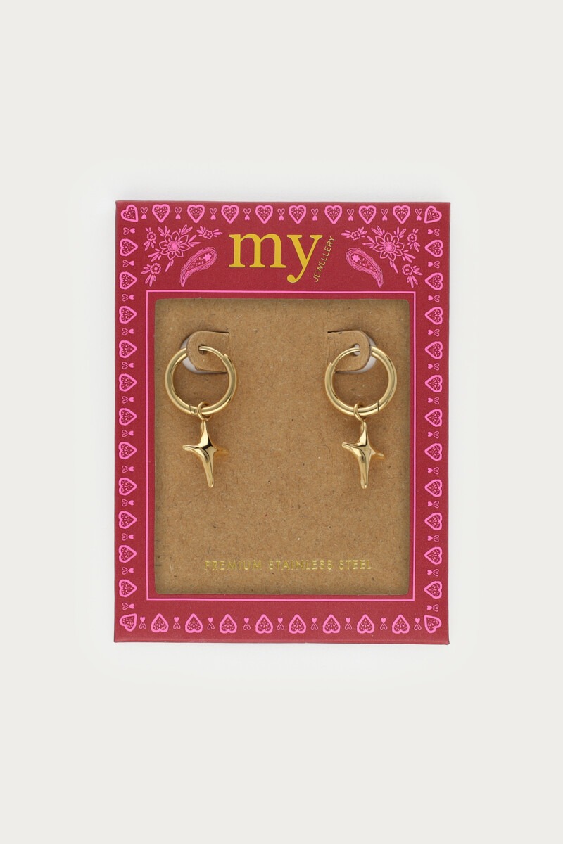 Fortune hoop earrings with North Star | My Jewellery