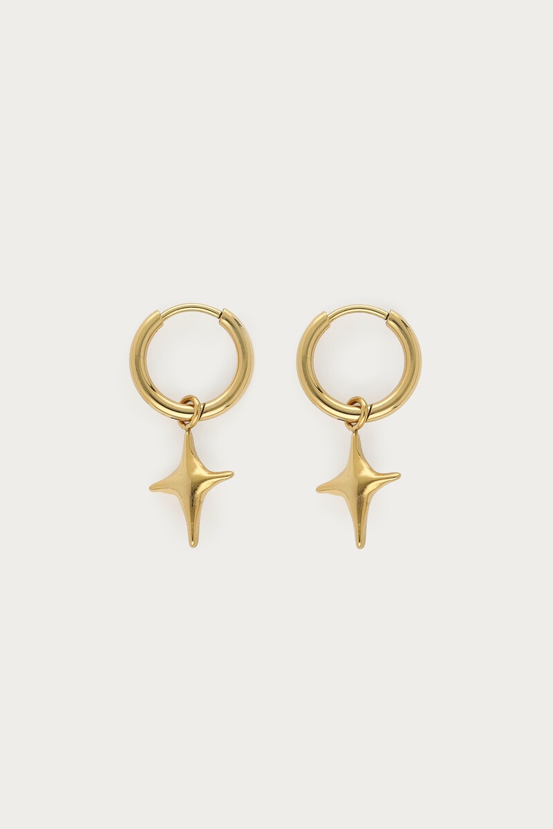 Fortune hoop earrings with North Star | My Jewellery